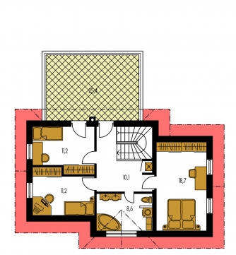 Mirror image | Floor plan of second floor - PREMIUM 231